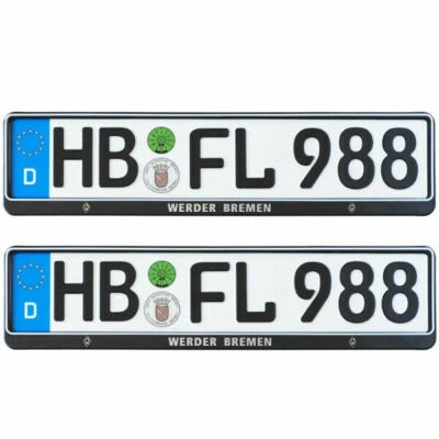 SV Werder Bremen Kennzeichenverstärker Nummernschildhalter 2er-Set Fanartikel