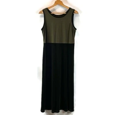 Maxi Vestido De Colección Carol Anderson Petite Para Mujer Terciopelo Talla Pequeña Grande Verde Oliva Foto 1 de 4