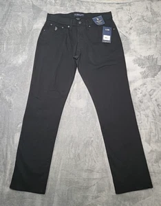 U.S. Polo Assn Jeans Men's Slim Straight Pants Men's Black 32 Stretch Zip NWT - Picture 1 of 13