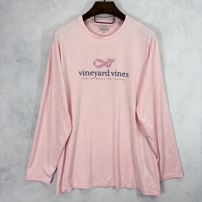 Vineyard Vines Performance Shirt Womens 2XL XXL Breast Cancer Awareness Whale - Image 1 of 4