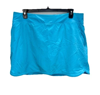 Lands’ End Quick Dry Board Swim Skort Skirt Womens 18 Bright Blue Pockets - Image 1 of 4