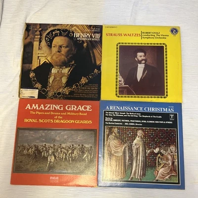 Lot of 4 VINTAGE Classical Vinyl Records LP In Great Condition Various Artist Foto 1 de 4