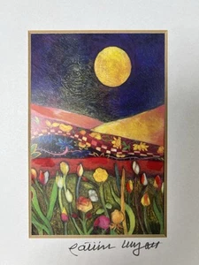 Celebrated Artist, Patricia Wyatt, “Open Land Golden Moon” Signed W/ Certificate - Picture 1 of 9