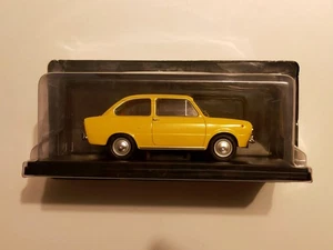 MODELLINO AUTO EPOCA STATICO FIAT 850 1967 GIALLO MODELLISMO SCALA 1/24 - Foto 1 di 4