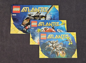 LEGO Atlantis #8056 #8057 #8058 Crab Wreck Raider Guardian Instruction Booklets