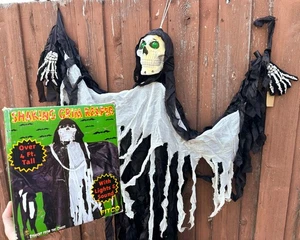 De Colección Fitco 4" Sacudiendo Parca Ojos Iluminados Risas Halloween Utilería Video LEER - Imagen 1 de 24