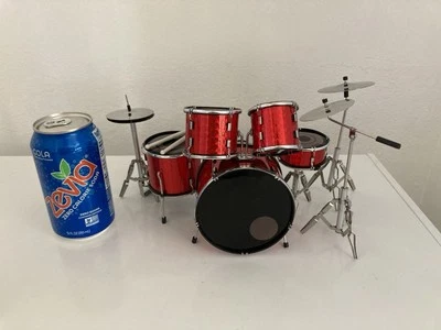 Miniature Red Drum Set, Drums Kit - Image 1 of 4