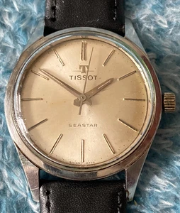 A working used 1960's Gents manual wind 17J Tissot Seastar wristwatch &new strap - Picture 1 of 14