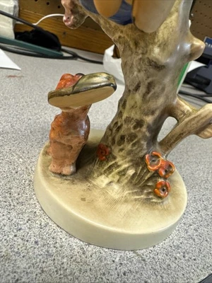 VTG 1950s Goebel Hummel Porcelain Figurine Girl On The Tree With Dog Cute Figure - Image 1 of 4