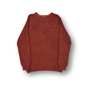 P.G Field Pumpkin Orange Chunky Knit Sweater Size XL - Picture 1 of 13