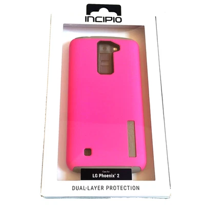 Incipio DualPro 保护壳 适用于 LG Phoenix 2 粉色 灰色 全新 原始设备制造商 — 第 1/4 张图片