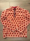 Hanna Andersson Girls Pink Red Polka Dot Fleece Pullover 150 size 12