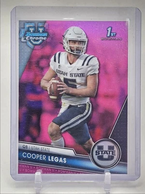 COOPER LEGAS 2023 BOWMAN UNIVERSITY CHROME 1ST PINK REFRACTOR Q0M-531 - Image 1 of 2