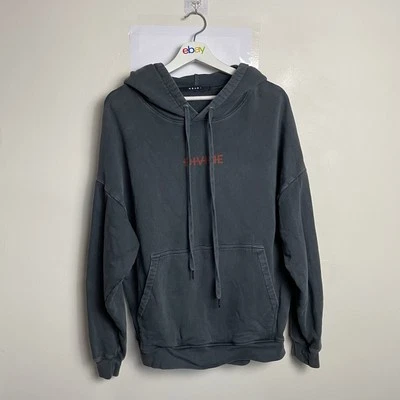 Ksubi Black Cotton Hoodie Sweatshirt AUS M Divide Graphic Pullover Streetwear - image 1 of 4