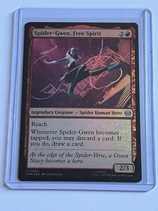 Spider-Gwen Free Spirit 90 MTG Marvels Spider-Man 2025 Near Mint Foil - Picture 1 of 15