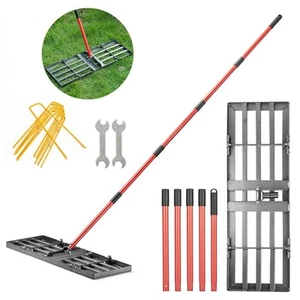 Lawn Leveling Rake - Lawn Leveler with 78" Adjustable Steel Handle 30"x10" Gr... - Picture 1 of 7