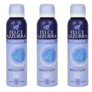 3 PEZZI - FELCE AZZURRA DEODORANTE CLASSICO SPRAY CORPO 150 ML 48H - Foto 1 di 2