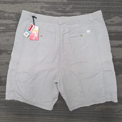 Pantalones Cortos de Carga Tommy Bahama Para Hombres 36 x 9" Gris Relax Key Grip Mezcla Tencel Utilidad Foto 1 de 4