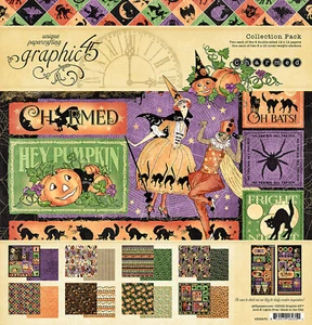 PAQUETE DE COLECCIÓN Graphic45 CHARMED 12x12 álbum de recortes HALLOWEEN - Imagen 1 de 10