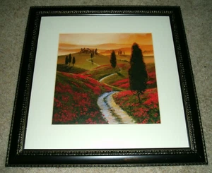Rolling Countryside to the Sun Print-Colorful with Glass & Matting - Picture 1 of 11