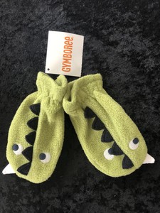 dinosaur baby mittens