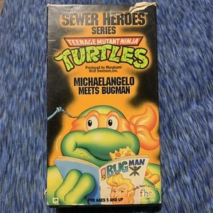 Vintage VHS FHE Teenage Mutant Ninja Turtles TMNT  Michelangelo Meets Bugman - Picture 1 of 3
