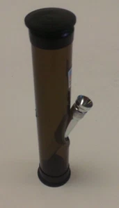 6" TRAVEL ACRYLIC STRAIGHT THUMB CARB HOOKAH WATER PIPE BONG GRAY Plastic - Picture 1 of 4