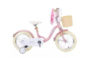 12/14/16 Zoll Kinderfahrrad Kinder Mädchen Rosa Fahrrad Radfahren Stabilisatoren - Bild 1 von 1