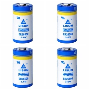 4x LISUN ER26500 3.6V 9000mAh C Type Li-Batteries 26.2*50mm - Picture 1 of 5