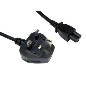 12 Pack UK C5 Cloverleaf Micky Mouse Power Lead Cable Laptops wholesale 1.80M - Picture 1 of 6