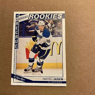 B99 2013/14 O Pee Chee Marquee Rookie #574 Dmitrij Jaskin St. Louis Blues￼ - Image 1 of 2