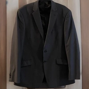 Tuta cappotto sportivo Lands End blazer uomo 43 L blu nero spina di pesce 100% lana - Foto 1 di 9