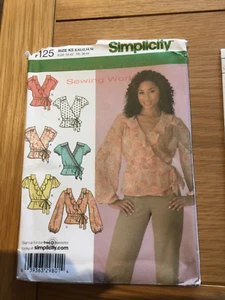 2006 ORIGINAL SIMPLICITY SEWING  Pattern 4125 blouses size 8-16 UNCUT Free P&P - Picture 1 of 5