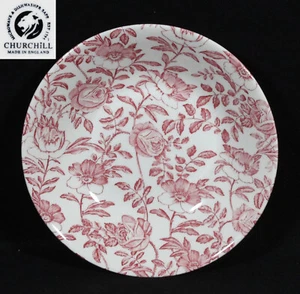 Churchill Pink Peony Soup Bowl 7 7/8" - Picture 1 of 5