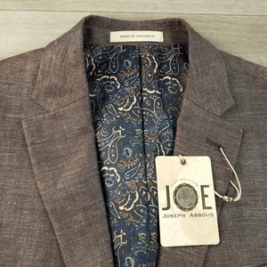 Joseph Abboud Linen Blazer Men Size 44L Slim Fit Two Button Double Vented NEW - Picture 1 of 19