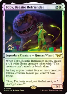 MTG FOIL Toby, Beastie Befriender Prerelease Duskmourn House of Horror - Promoción: - Imagen 1 de 1