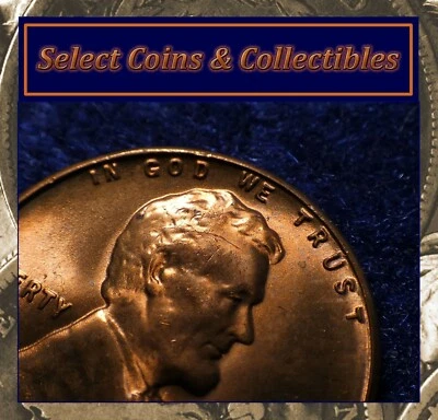 1957-P Lincoln Wheat Cent With Die Break/Crack in Skull Uncirculated BU No-461 - Image 1 of 4