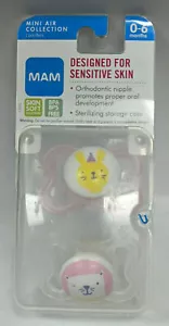 MAM Sensitive Skin Pacifiers, 0-6 Months, Mini Air Collection - Picture 1 of 5