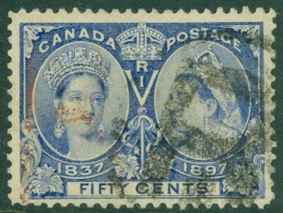EDW1949SELL: CANADÁ 1897 Scott #60 muy bien usado. Cancela gato rojo y negro $190 Foto 1 de 2