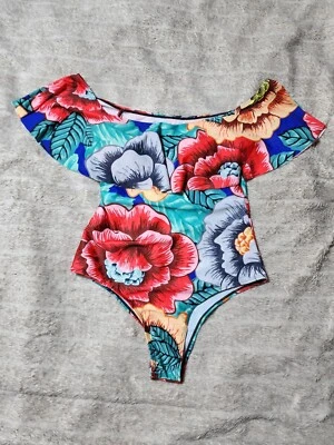 NWOT Unbranded Floral Print Ruffle Sleeve One Piece Swimsuit *Read Description!* - Image 1 of 4