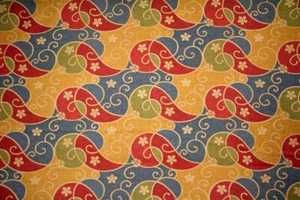 Discount Fabric DRAPERY or BEDSPREAD Primary Abstract Scroll Fabric - Picture 1 of 1