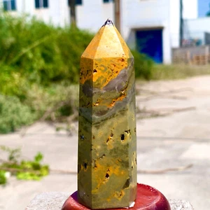 92 g natürliche Hummel Jade Quarz quadratisch spitz Stein Säule Heilung - Bild 1 von 11