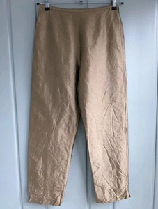 Pantalones de vestir de seda Karen Kane para mujer 8 dorados forrados cónicos cóctel fiesta medianos M - Imagen 1 de 7