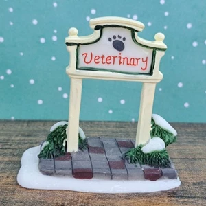 O'Well Veterinary Clinic Outdoor Sign Christmas Village Figurine Accessory - Picture 1 of 8
