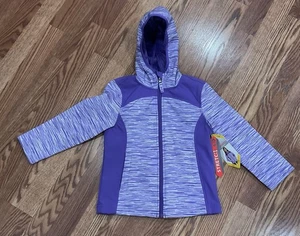 $80 Free Country Girl's Softshell Purple Space Dye Coat Water Resistant Stretch - Picture 1 of 7