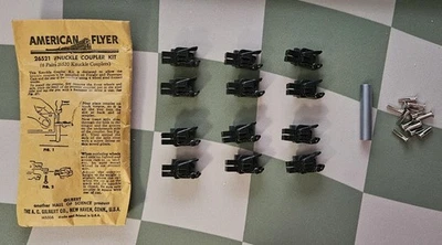 Kit de acoplador de juntas American Flyer 26521 com envelope – Gilbert vintage não usado - Imagem 1 de 4