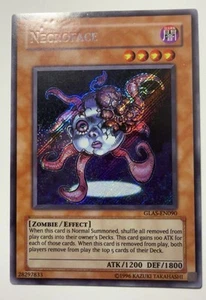 Yu-Gi-Oh  Necroface GLAS-EN090 Secret Rare Unlimited HP - Picture 1 of 4