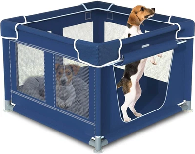 Puppy Playpen with Gate for Puppies, Pet Playpen for Outdoors & Indoors 42" × 42 - Image 1 of 4