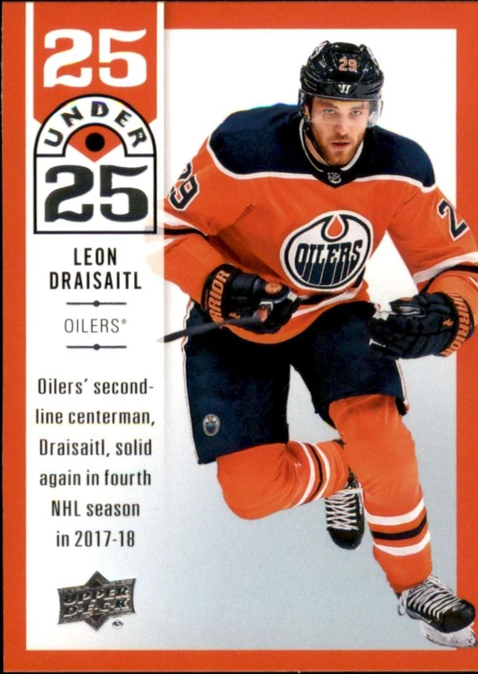 Leon Draisaitl 2018-19 Upper Deck 25 Under 25 #U25-7-Edmonton Oilers - Image 1 of 2