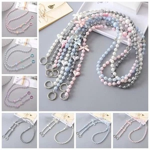 DIY Mobile Phone Lanyard Beaded Pearl Shoulder Strap Bag Chain Bag Accessory - Photo 1 sur 14